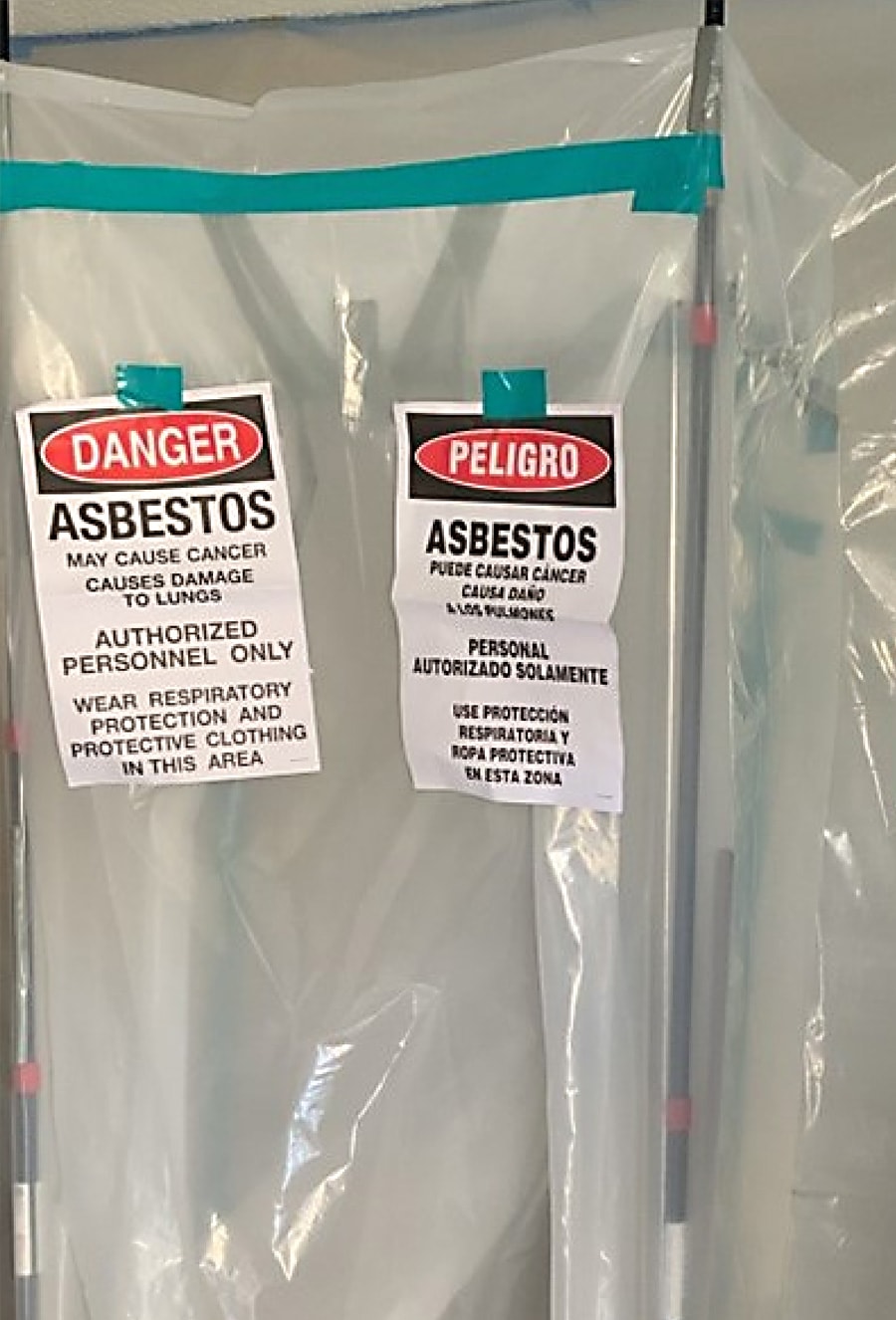 reliance building services asbestos warning signs